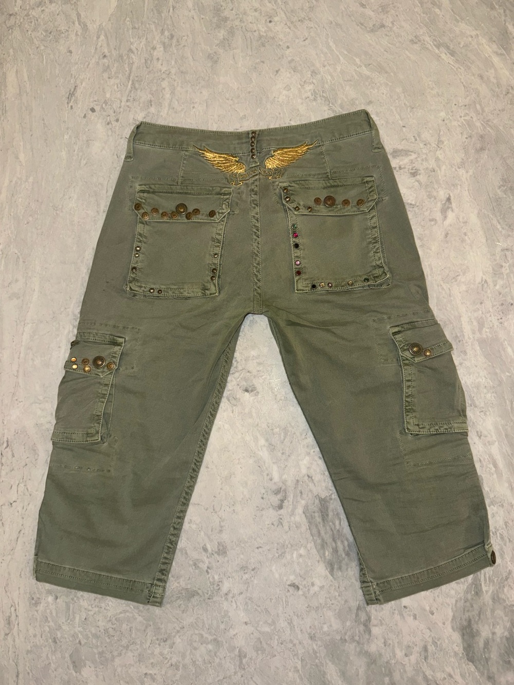 Robin’s Jean Vintage Studded Low Rise Cargo Capris